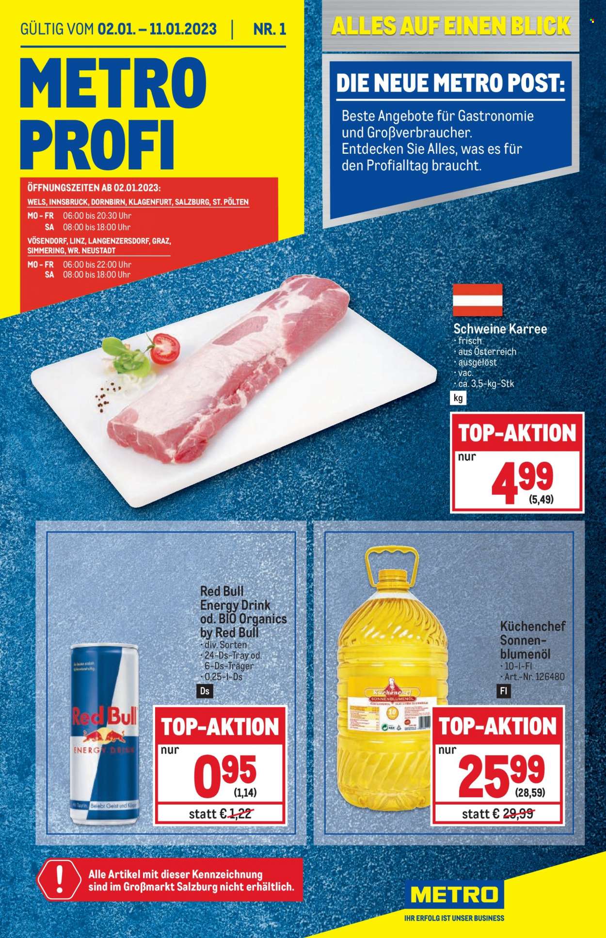 Angebote Metro - 2.1.2023 - 11.1.2023. Seite 1
