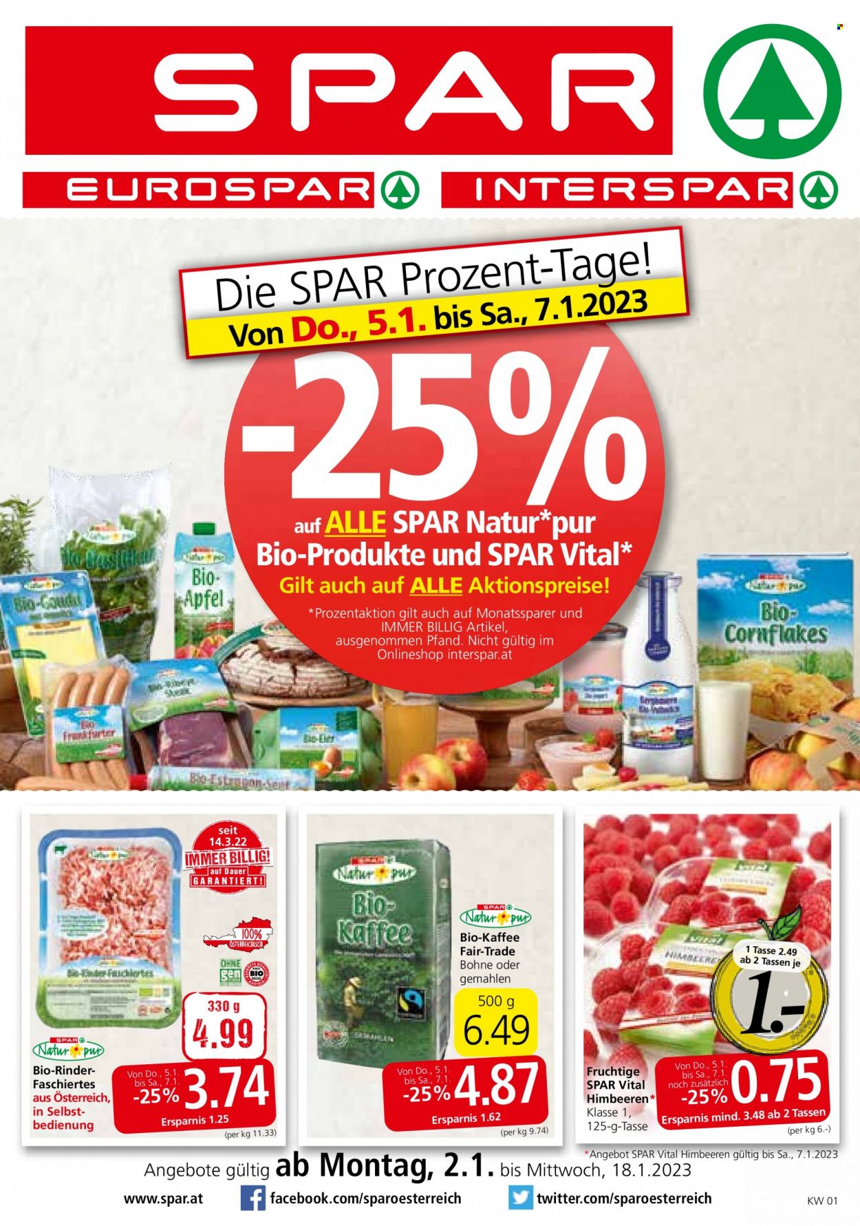 Angebote INTERSPAR - 2.1.2023 - 18.1.2023. Seite 1