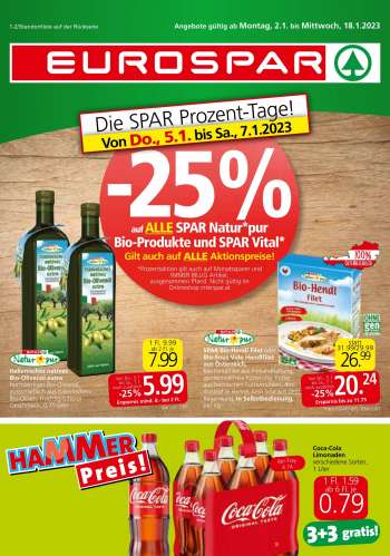 Angebote EUROSPAR - 2.1.2023 - 18.1.2023.