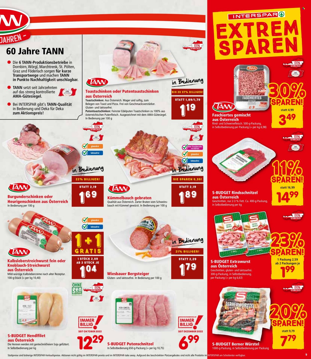 Angebote INTERSPAR - 2.1.2023 - 18.1.2023. Seite 9