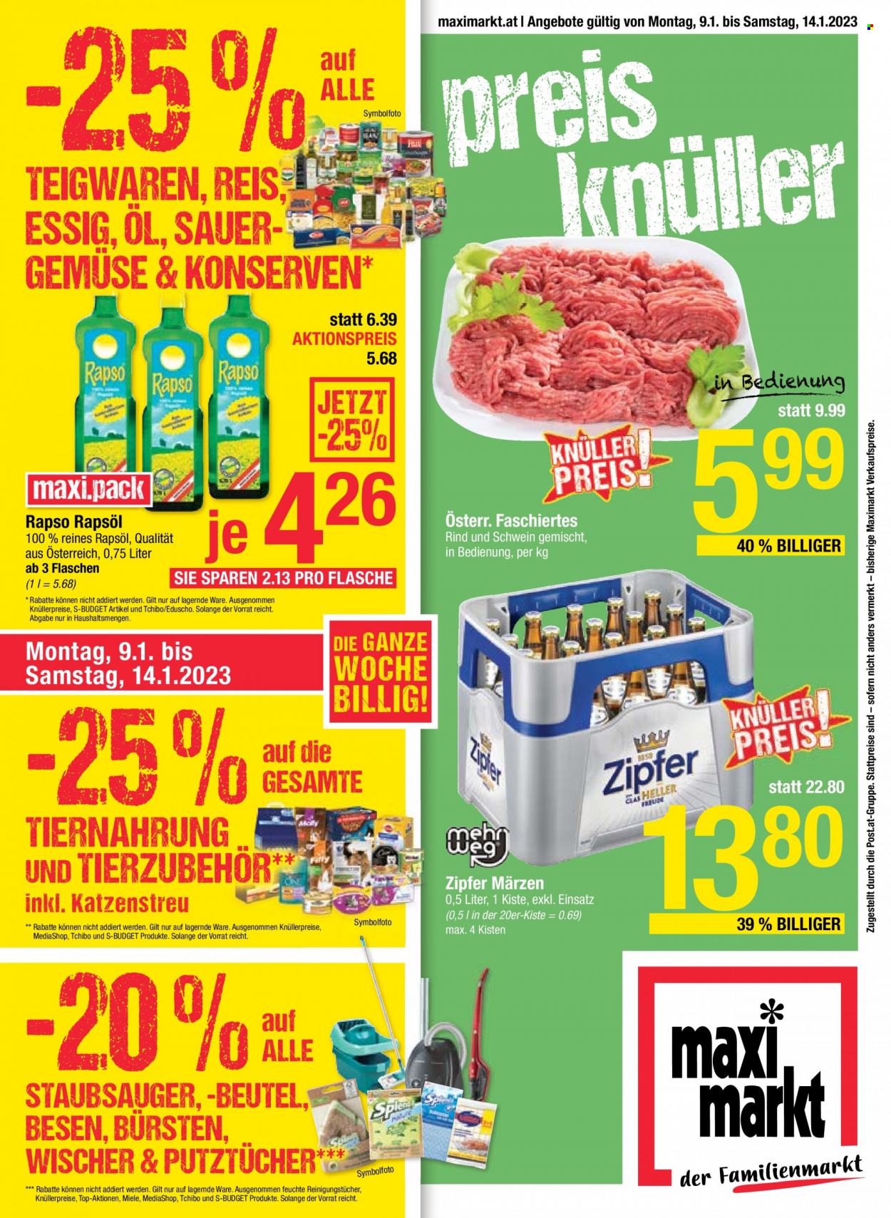 Angebote Maximarkt - 9.1.2023 - 14.1.2023. Seite 1