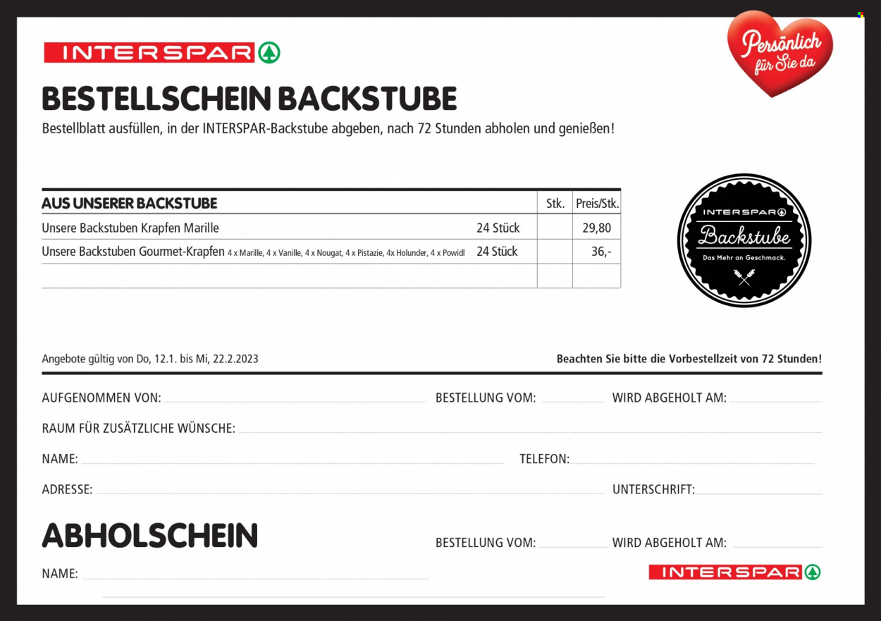 Angebote INTERSPAR - 12.1.2023 - 22.2.2023. Seite 10