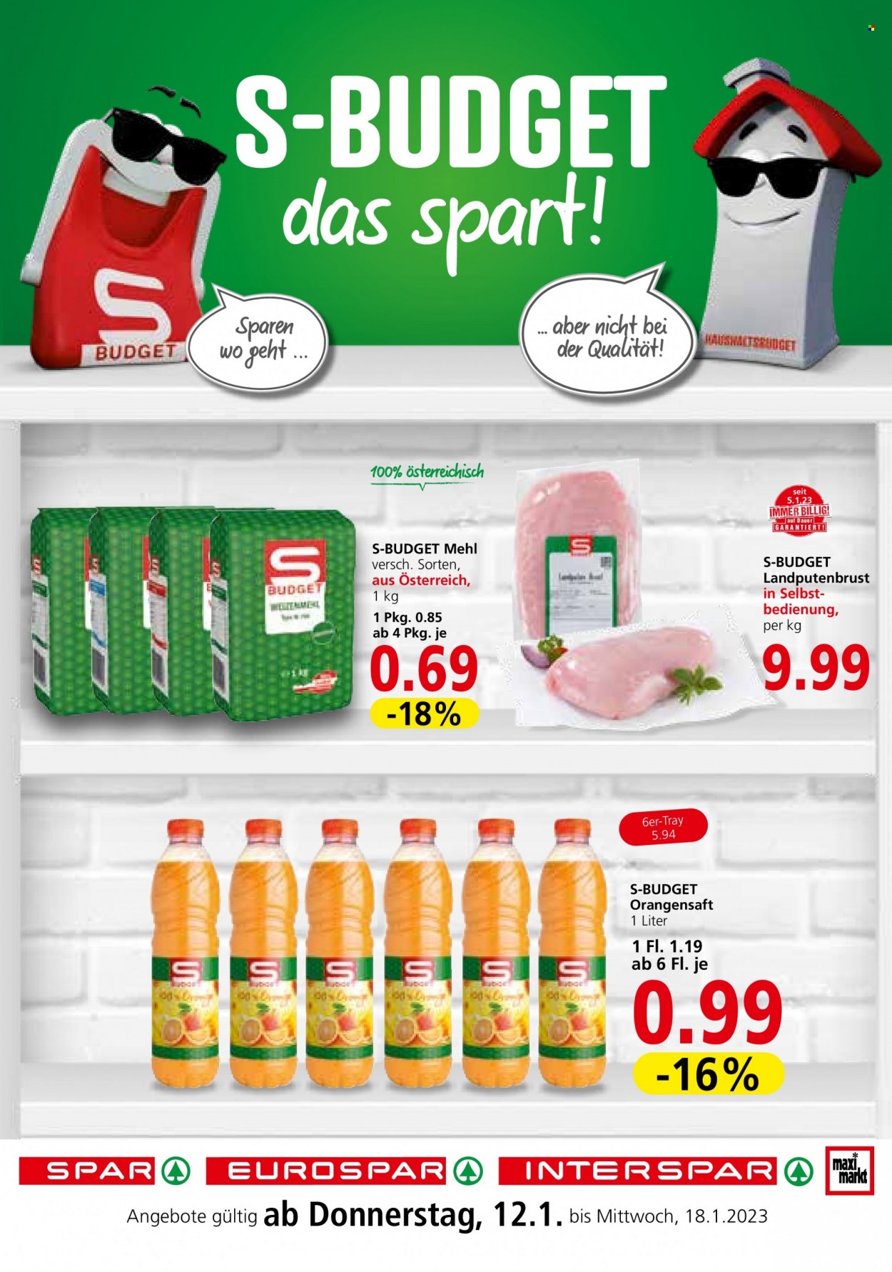 Angebote INTERSPAR - 12.1.2023 - 18.1.2023. Seite 1