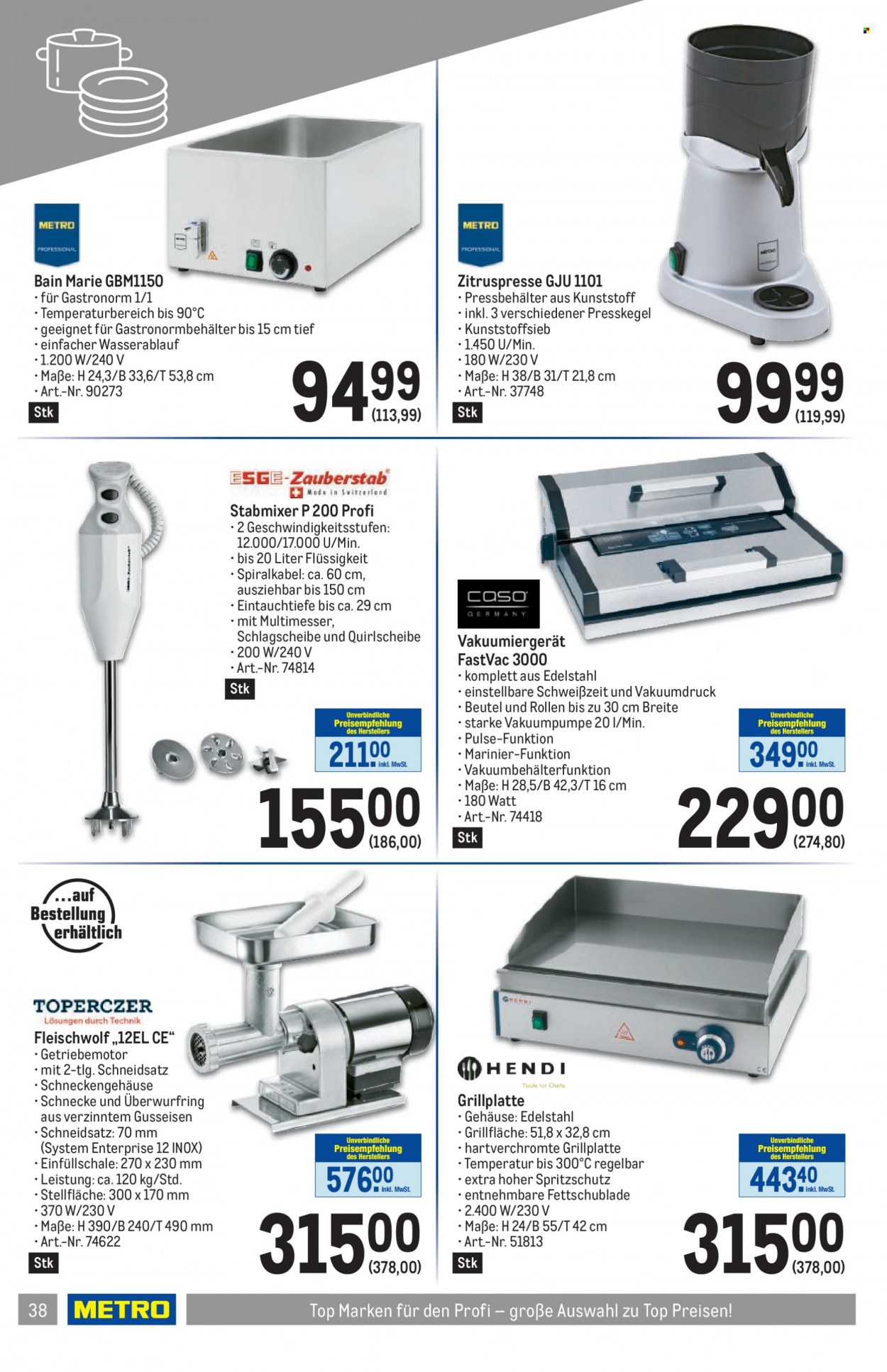 Angebote Metro - 26.1.2023 - 8.2.2023. Seite 38
