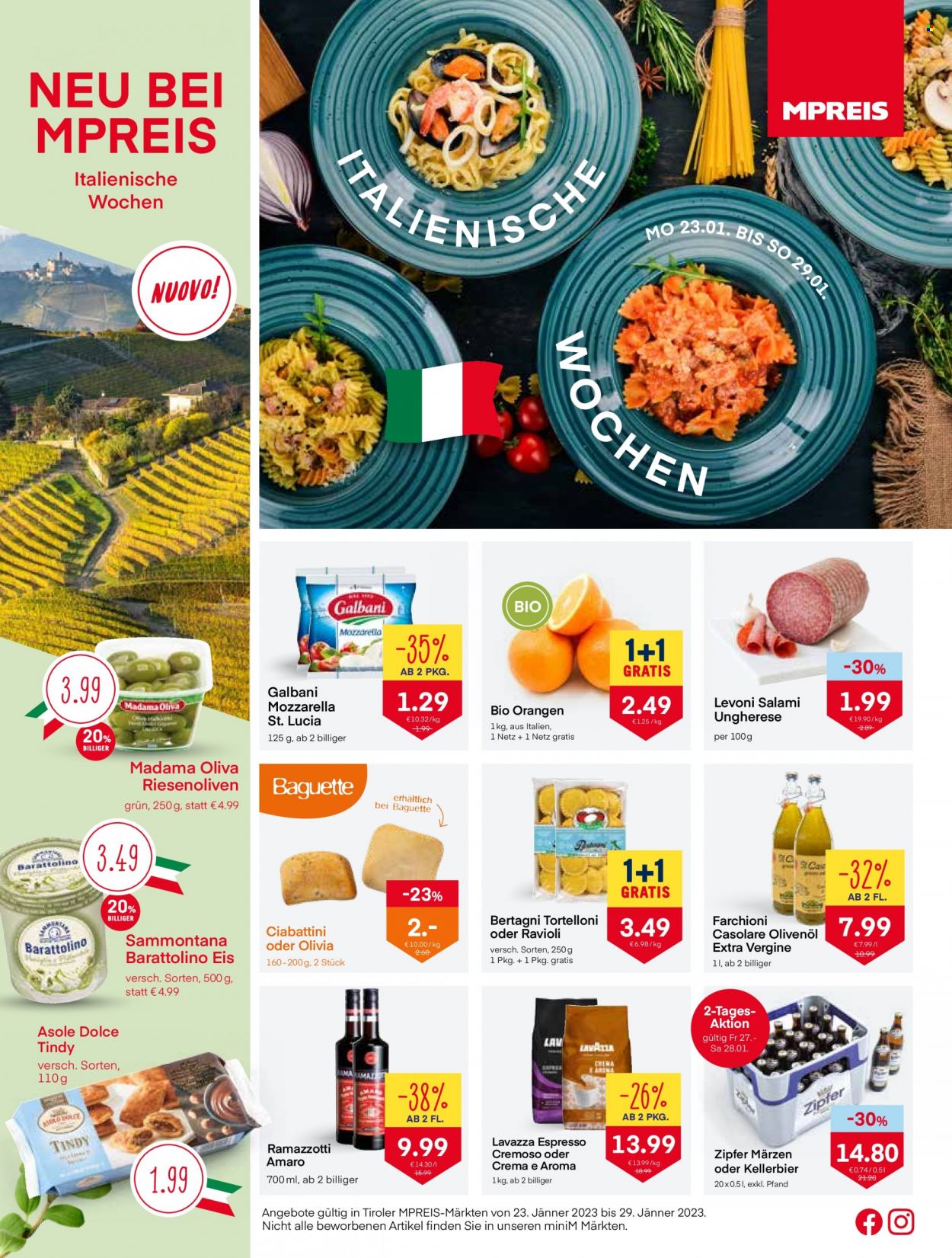 Angebote MPREIS - 23.1.2023 - 29.1.2023. Seite 1