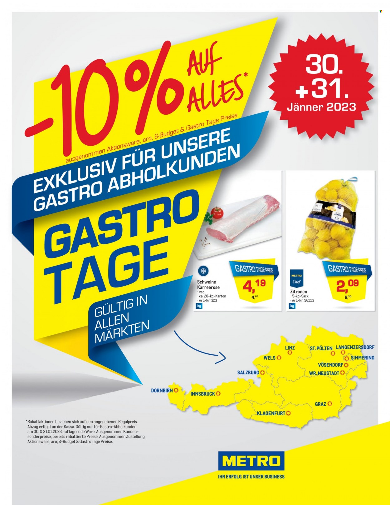 Angebote Metro - 30.1.2023 - 31.1.2023. Seite 1
