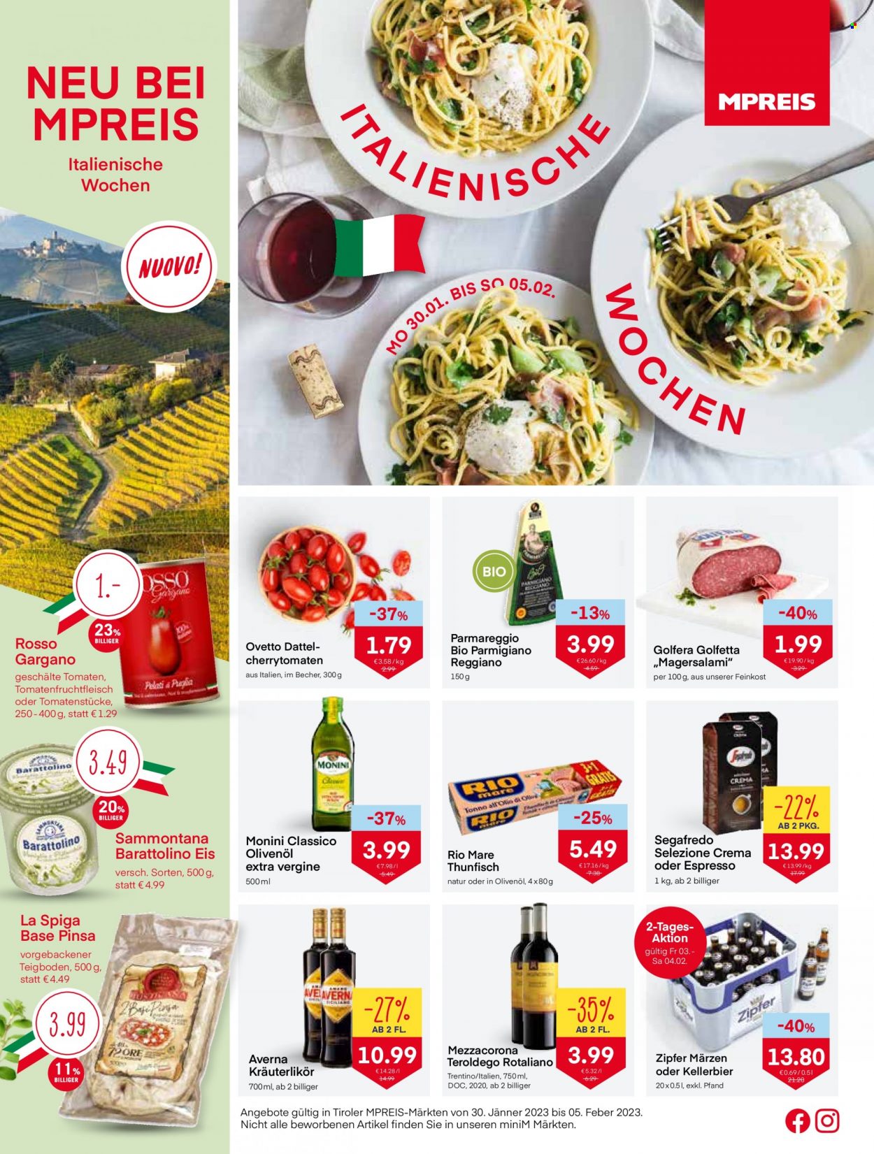 Angebote MPREIS - 30.1.2023 - 5.2.2023. Seite 1