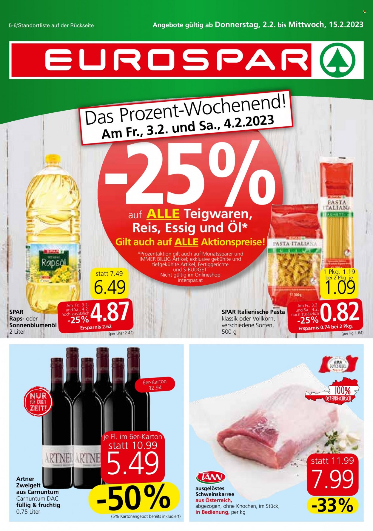 Angebote EUROSPAR - 2.2.2023 - 15.2.2023. Seite 1