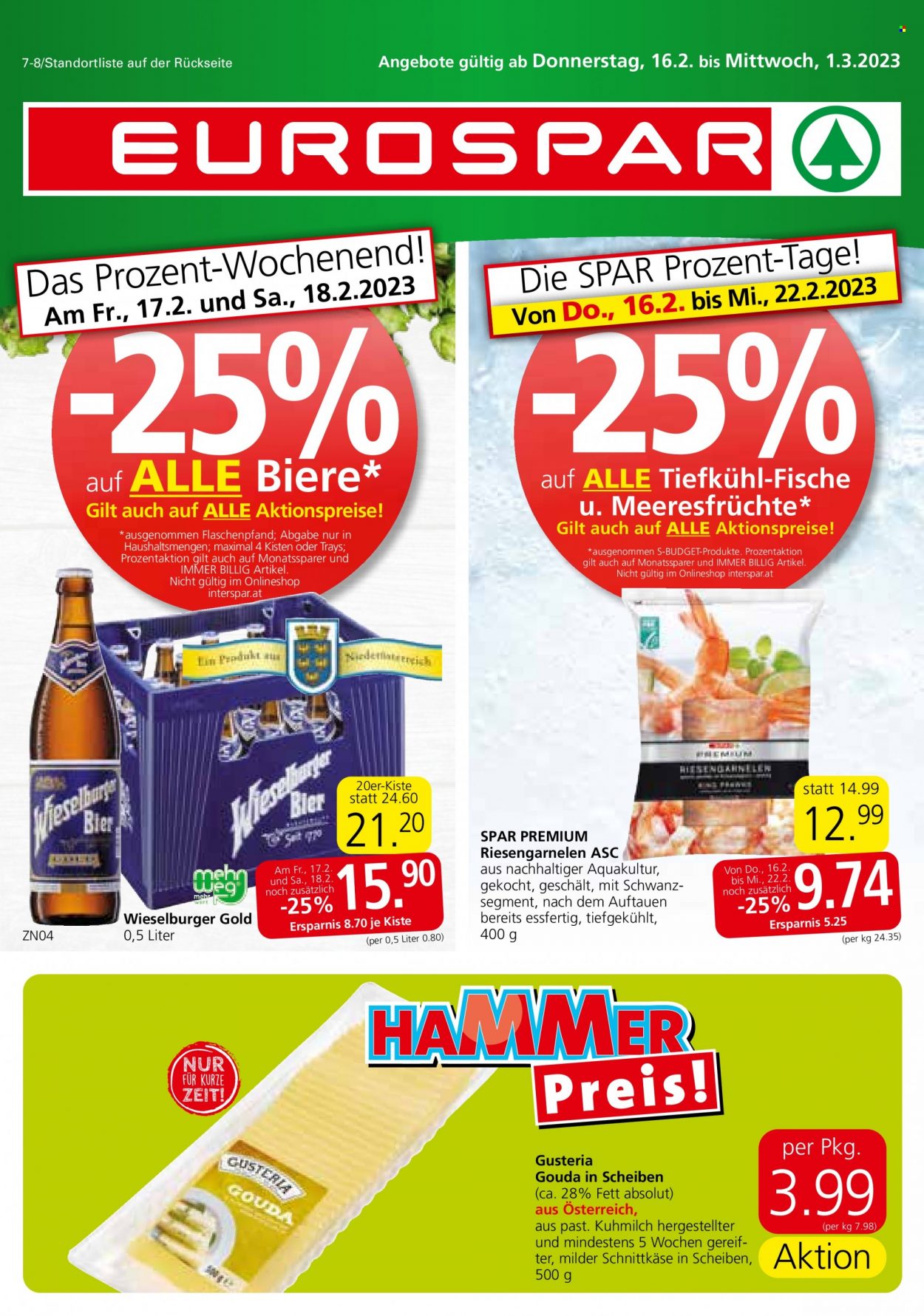 Angebote EUROSPAR - 16.2.2023 - 1.3.2023. Seite 1