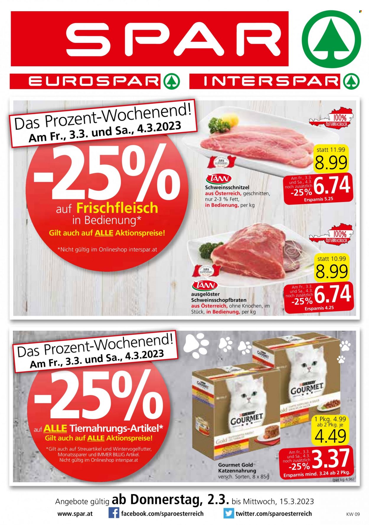 Angebote EUROSPAR - 2.3.2023 - 15.3.2023. Seite 1