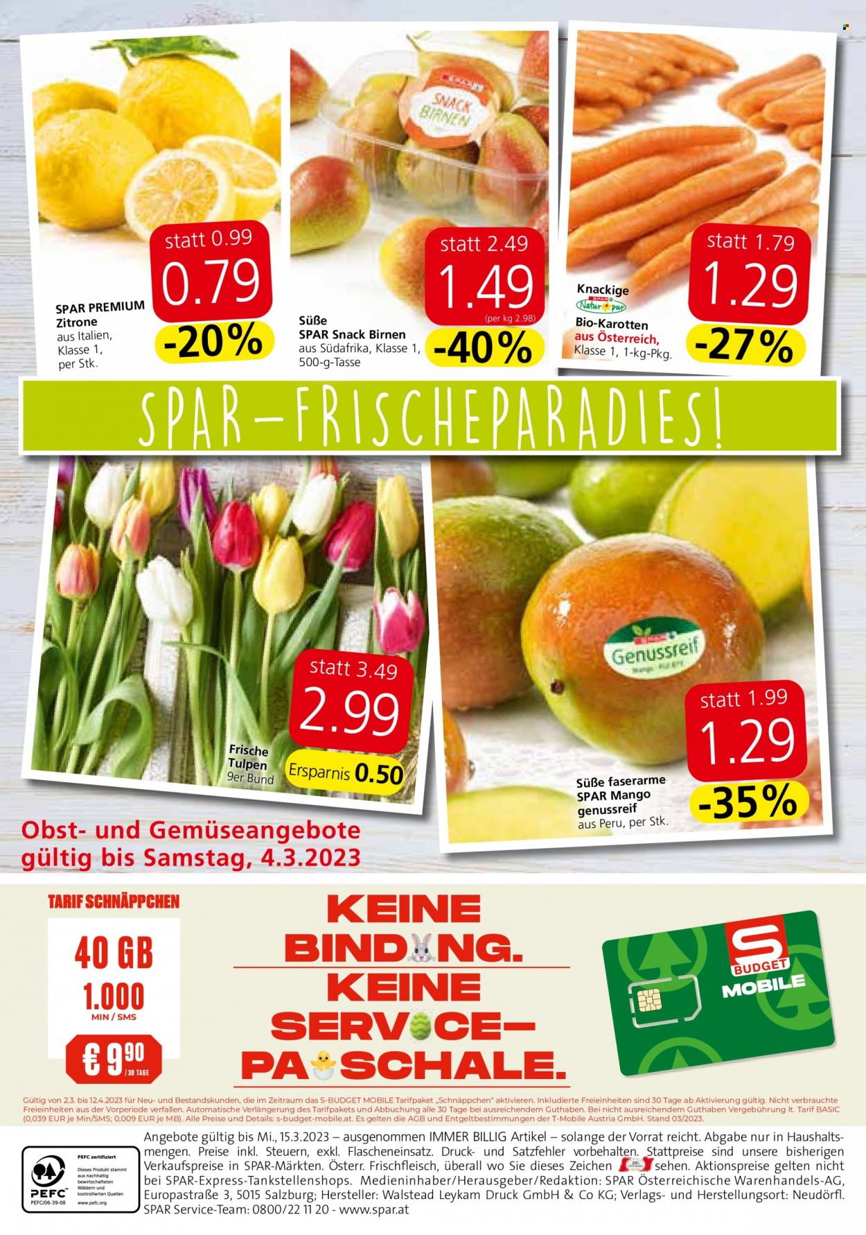 Angebote EUROSPAR - 2.3.2023 - 15.3.2023. Seite 20