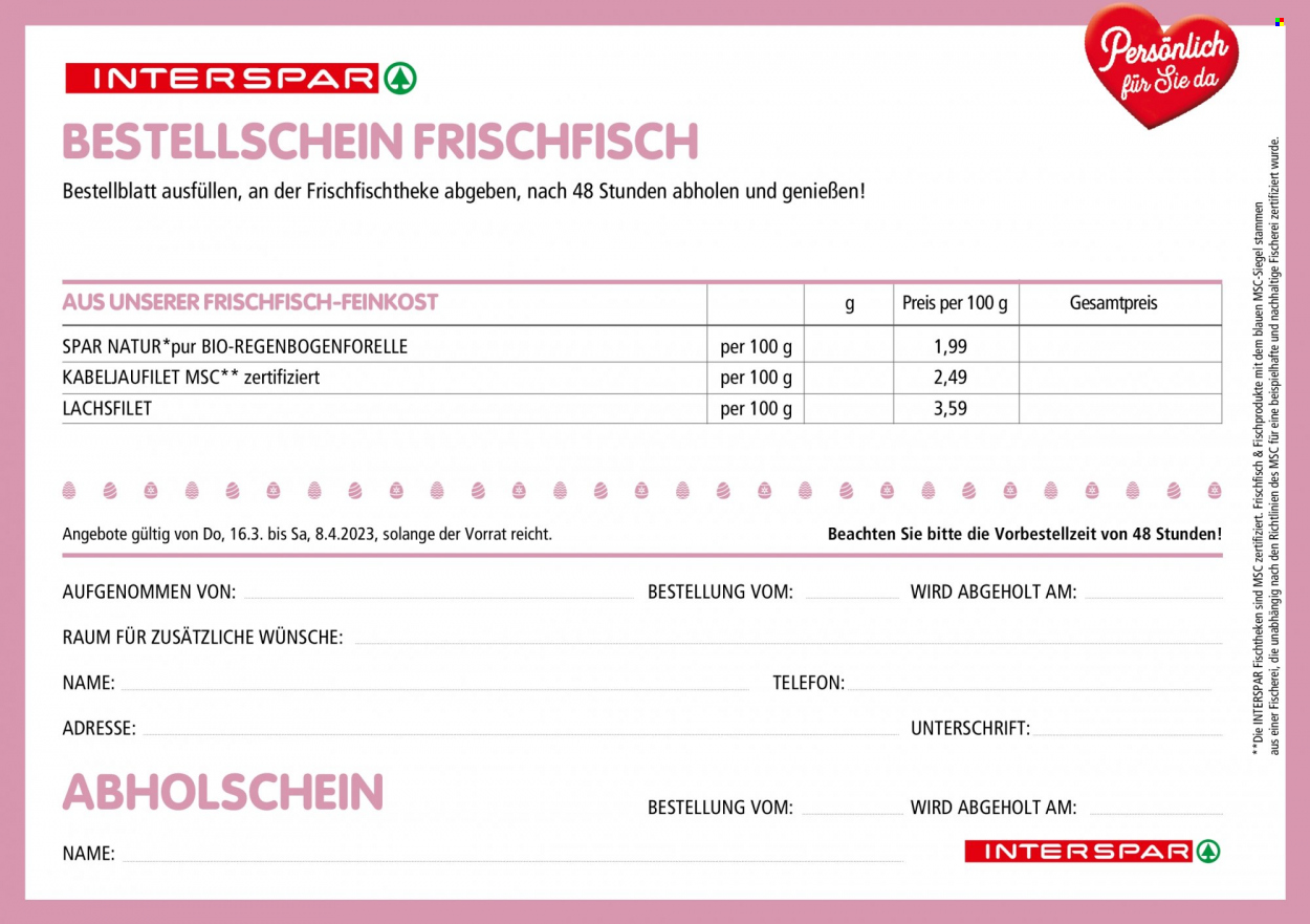 Angebote INTERSPAR - 16.3.2023 - 8.4.2023. Seite 10