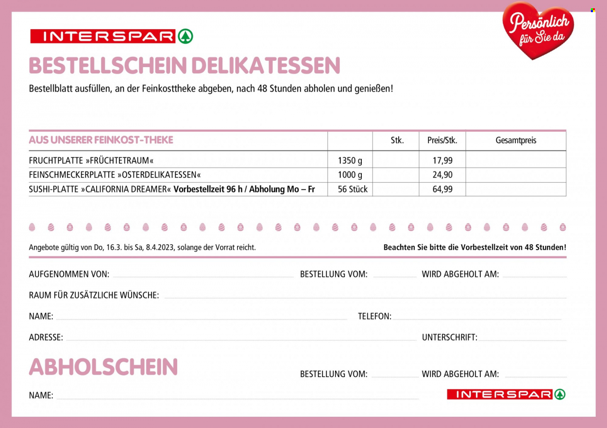 Angebote INTERSPAR - 16.3.2023 - 8.4.2023. Seite 14