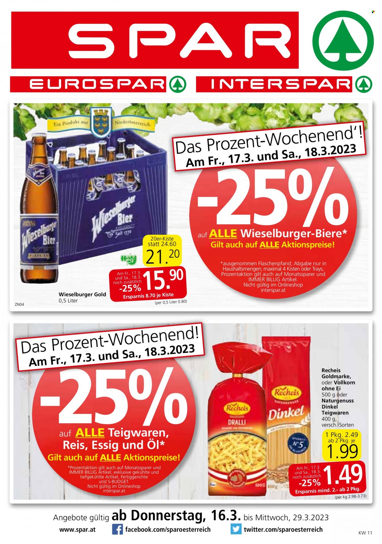 Angebote INTERSPAR - 16.3.2023 - 29.3.2023. Seite 1