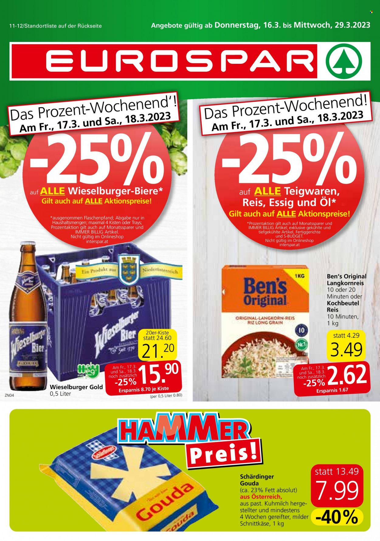 Angebote EUROSPAR - 16.3.2023 - 29.3.2023. Seite 1