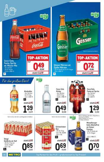 thumbnail - Coca-Cola, Fanta, Sprite od. Mezzo-Mix • div. Sorten • 24-Fl-Kiste • 0,33-l-MW-Fl Fl
