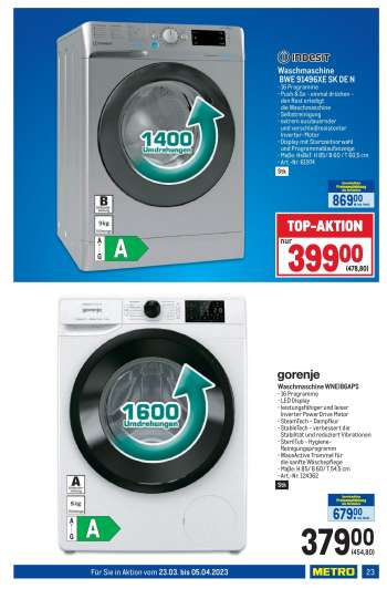 thumbnail - Indesit Waschmaschine BWE 91496XE SK DE N
