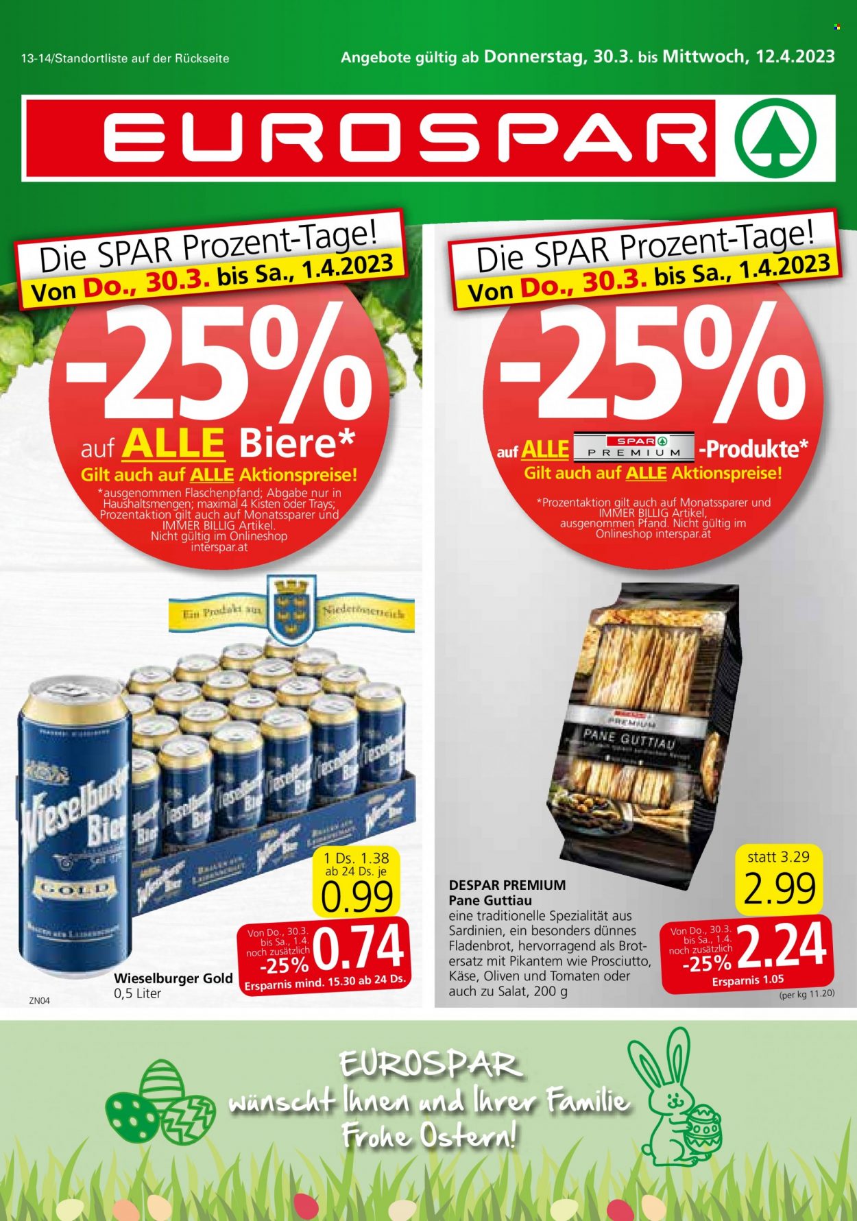 Angebote EUROSPAR - 30.3.2023 - 12.4.2023. Seite 1