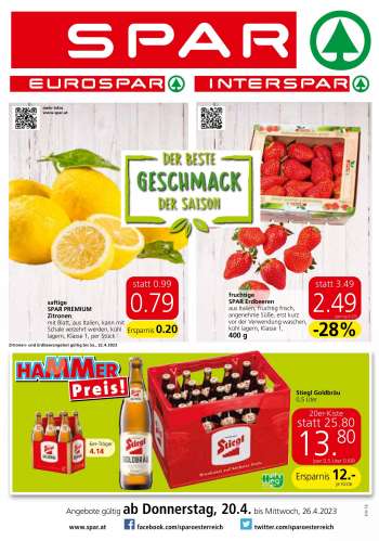 Angebote SPAR - 20.4.2023 - 26.4.2023.