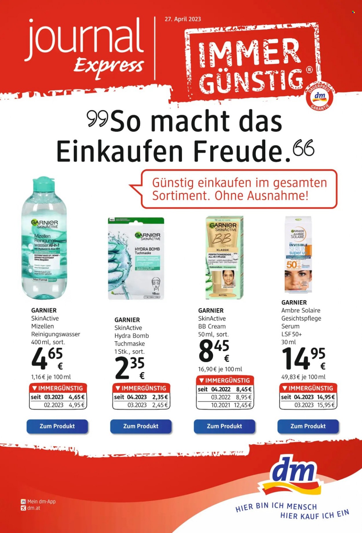 Angebote dm drogerie - 27.4.2023 - 24.5.2023. Seite 1