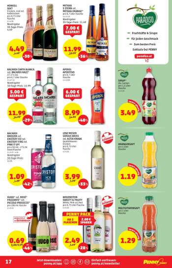 thumbnail - HUGO* od. ROSÉ* FRIZZANTE* od. PICCOLO PROSECCO* pro 200 ml Flasche 1 l=3.45