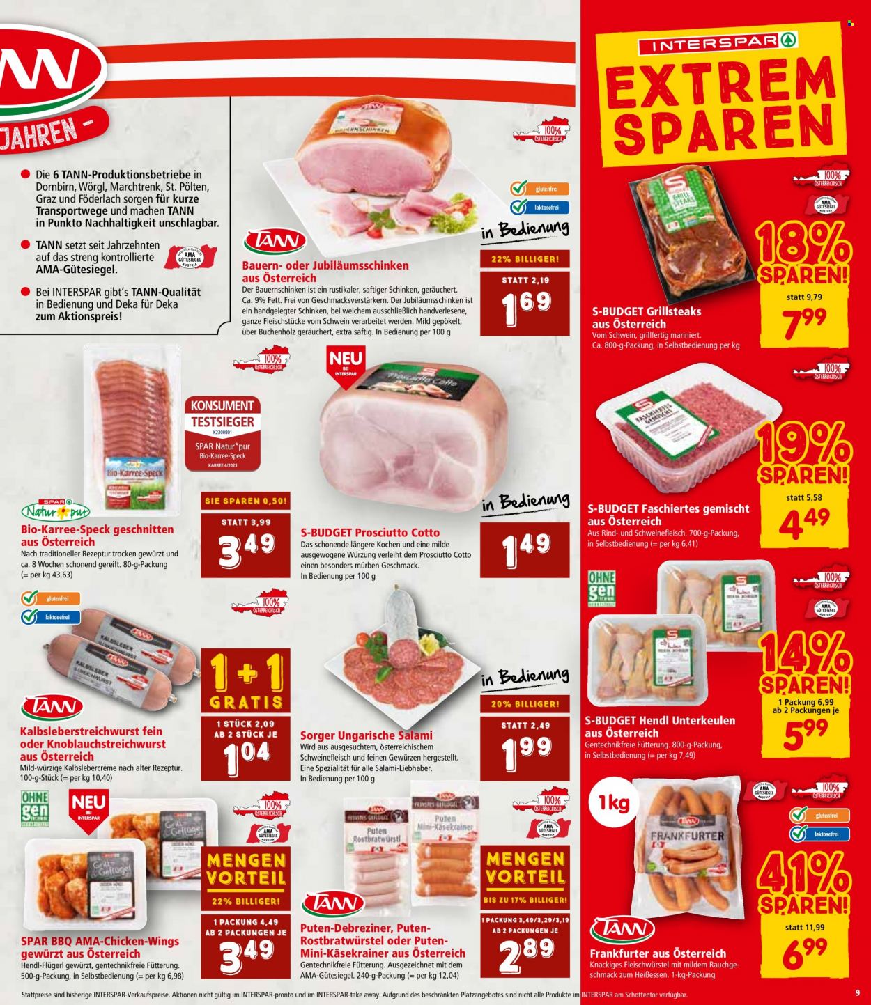 Angebote INTERSPAR - 25.5.2023 - 6.6.2023. Seite 9