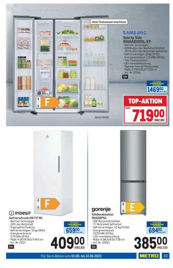 thumbnail - Indesit Gefrierschrank UI6 F1T W1 • NoFrost-Technologie • 228 Liter Nutzinhalt • Supergefrierfunktion • Gefriervermögen: 15 kg/24Std. • Energieverbrauch: 0,79 kWh/24 Std. • Maße: H 167/B 59,5/T 64,5 cm • Art.-Nr. 23117 Stk