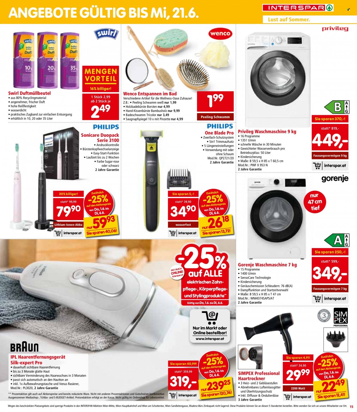 Angebote INTERSPAR - 1.6.2023 - 6.6.2023. Seite 15