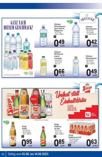 thumbnail - Vöslauer Mineralwasser Sport Still od. Magnesium • 6-Fl-Tray • 0,75-l-EW-Fl