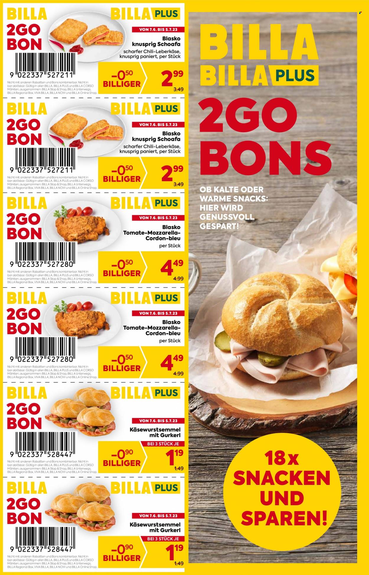 Angebote Billa - 7.6.2023 - 5.7.2023. Seite 1