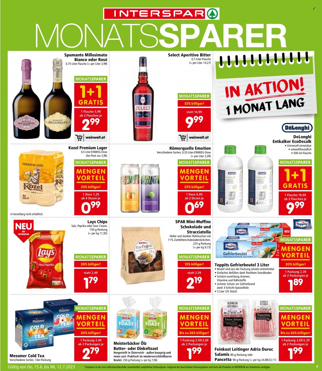 Angebote INTERSPAR - 15.6.2023 - 21.6.2023. Seite 9