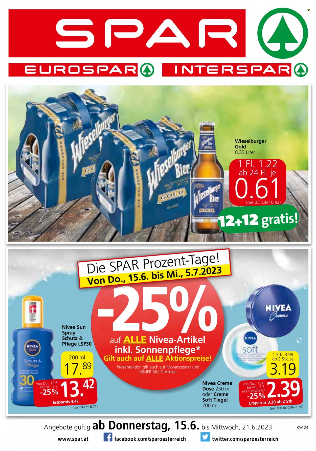 Angebote INTERSPAR - 15.6.2023 - 21.6.2023. Seite 1