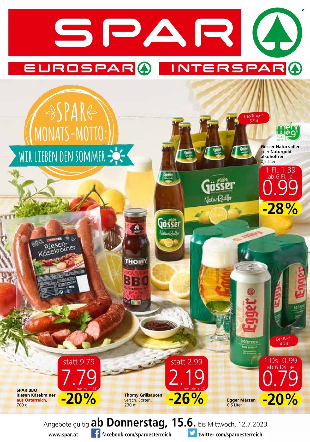 Angebote INTERSPAR - 15.6.2023 - 12.7.2023. Seite 1