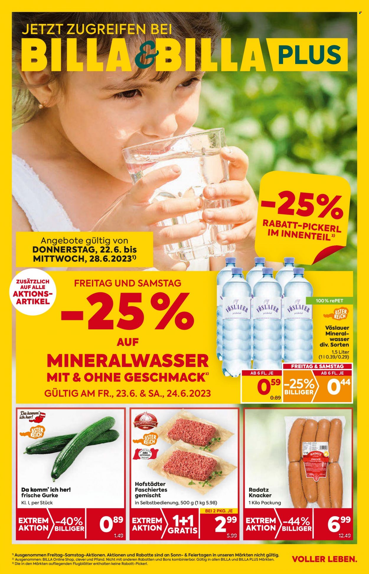 Angebote Billa - 22.6.2023 - 28.6.2023. Seite 1
