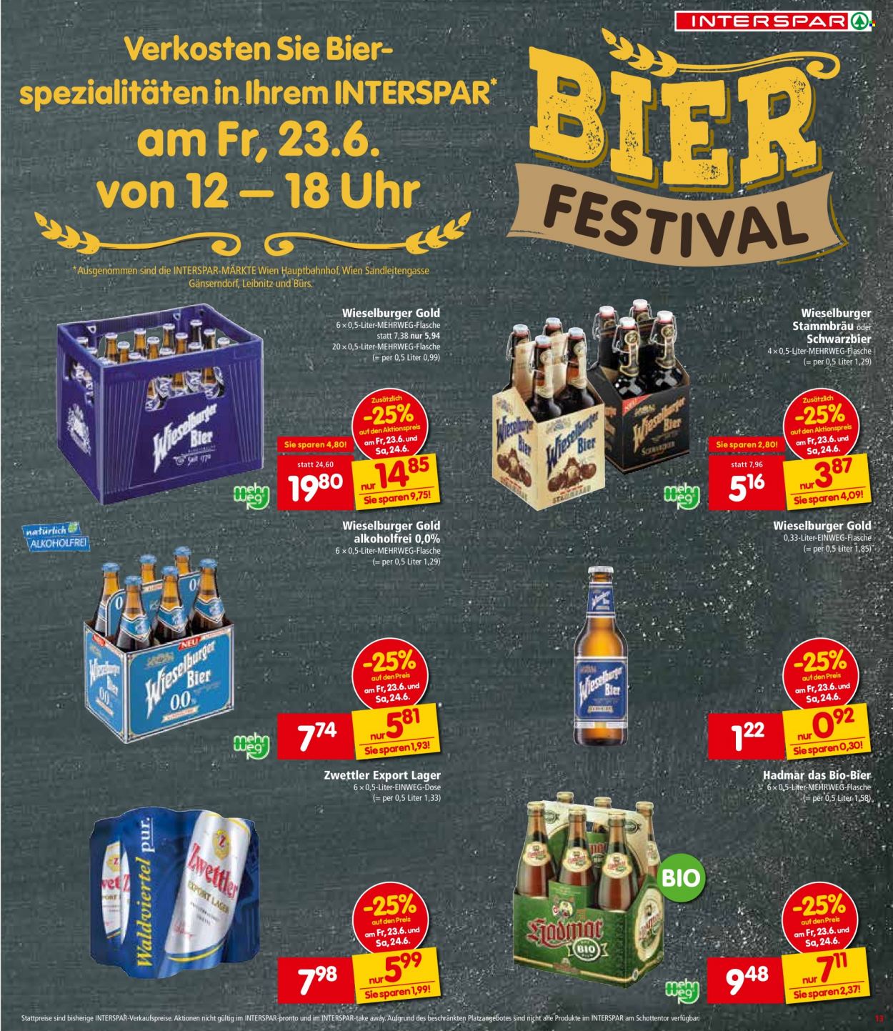 Angebote INTERSPAR - 22.6.2023 - 5.7.2023. Seite 13