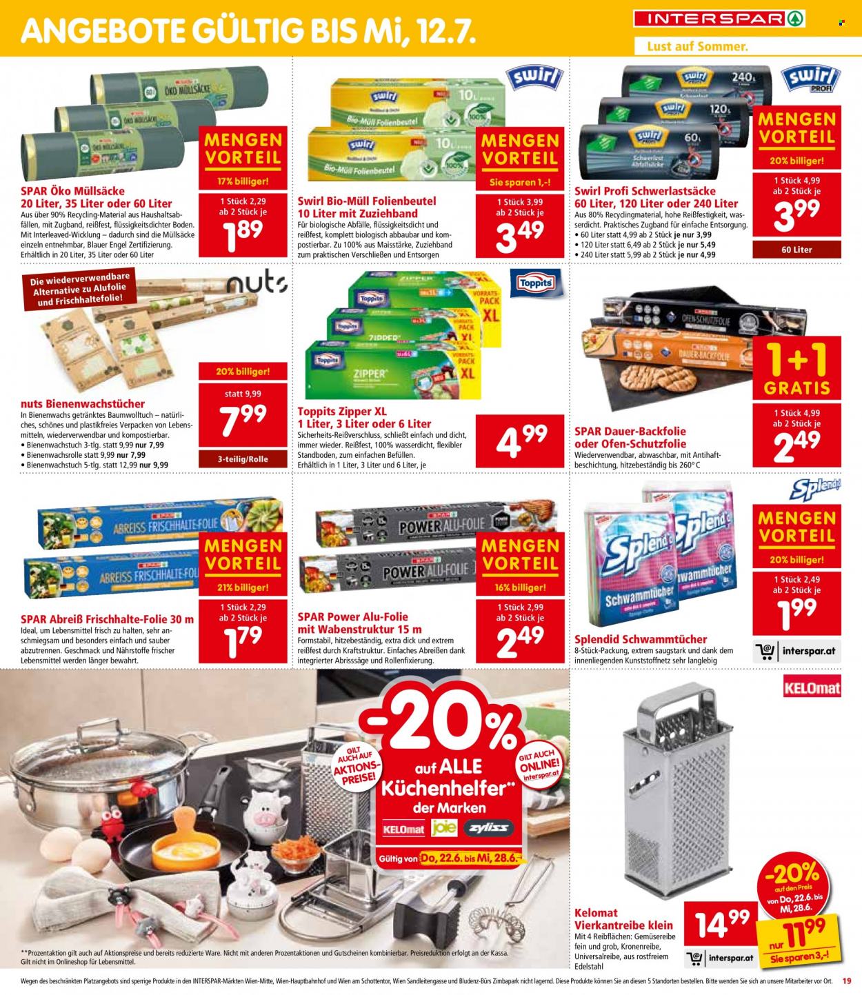 Angebote INTERSPAR - 22.6.2023 - 5.7.2023. Seite 19