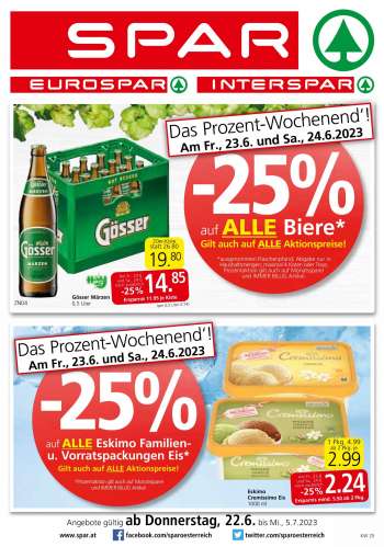 Angebote INTERSPAR - 22.6.2023 - 5.7.2023.