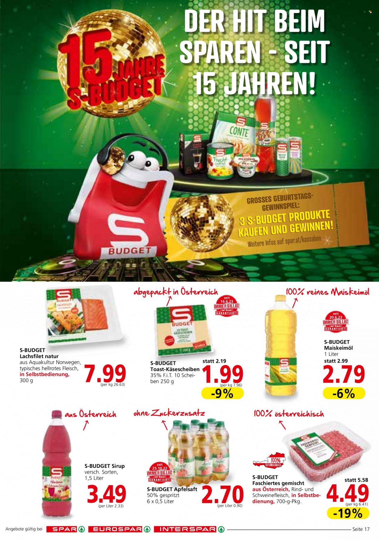 Angebote EUROSPAR - 22.6.2023 - 5.7.2023. Seite 17
