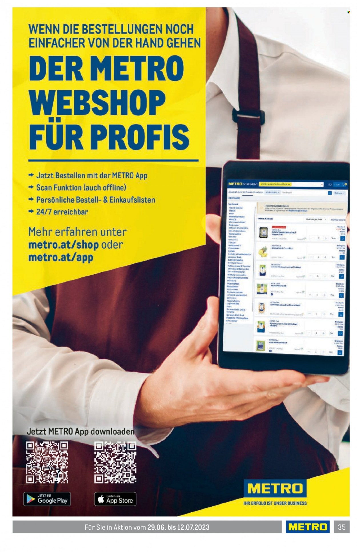 Angebote Metro - 29.6.2023 - 12.7.2023. Seite 35
