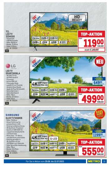 thumbnail - TCL LED TV 32D4300 • Hotelmode • USB Multimedia • Höhe: 48,00cm • Breite: 73,20cm • Tiefe: 17,50cm • Art.-Nr. 104283 Stk