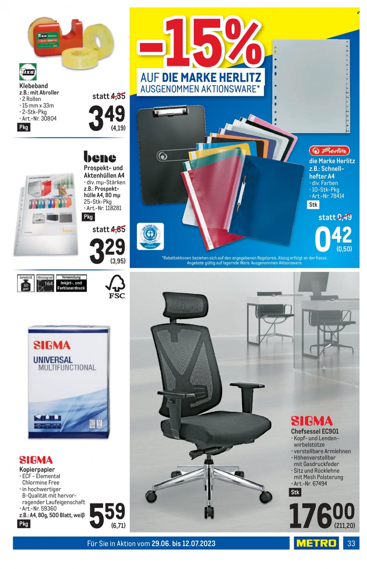 Angebote Metro - 29.6.2023 - 12.7.2023. Seite 33