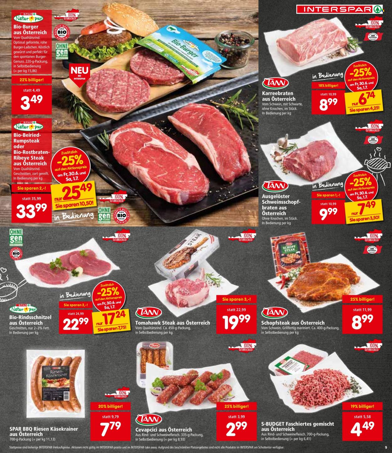 Angebote INTERSPAR - 29.6.2023 - 5.7.2023. Seite 9