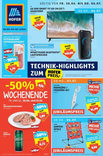 Angebote Hofer - 30.6.2023 - 6.7.2023.