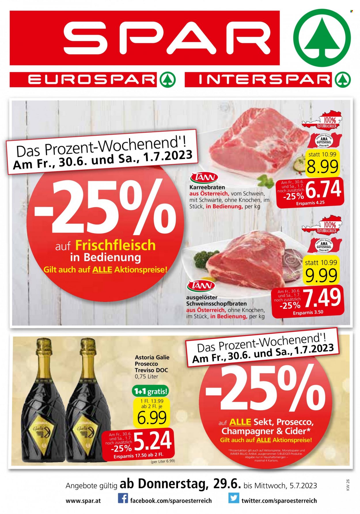 Angebote INTERSPAR - 29.6.2023 - 5.7.2023. Seite 1