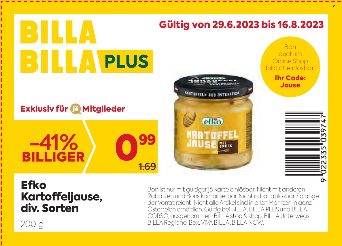 Angebote Billa - 29.6.2023 - 16.8.2023. Seite 2