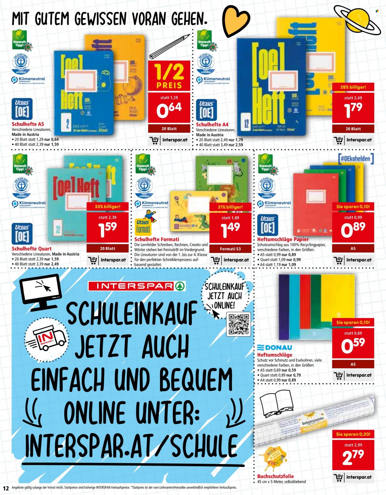 Angebote INTERSPAR - 29.6.2023 - 20.9.2023. Seite 12