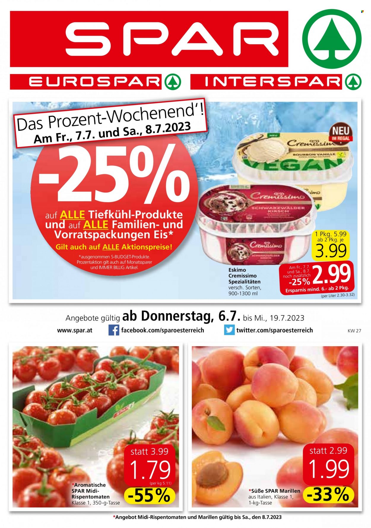 Angebote INTERSPAR - 6.7.2023 - 19.7.2023. Seite 1