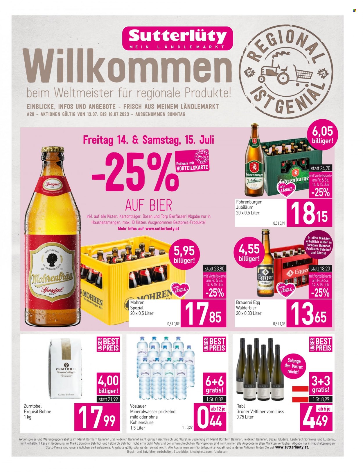Angebote Sutterlüty - 13.7.2023 - 18.7.2023. Seite 1