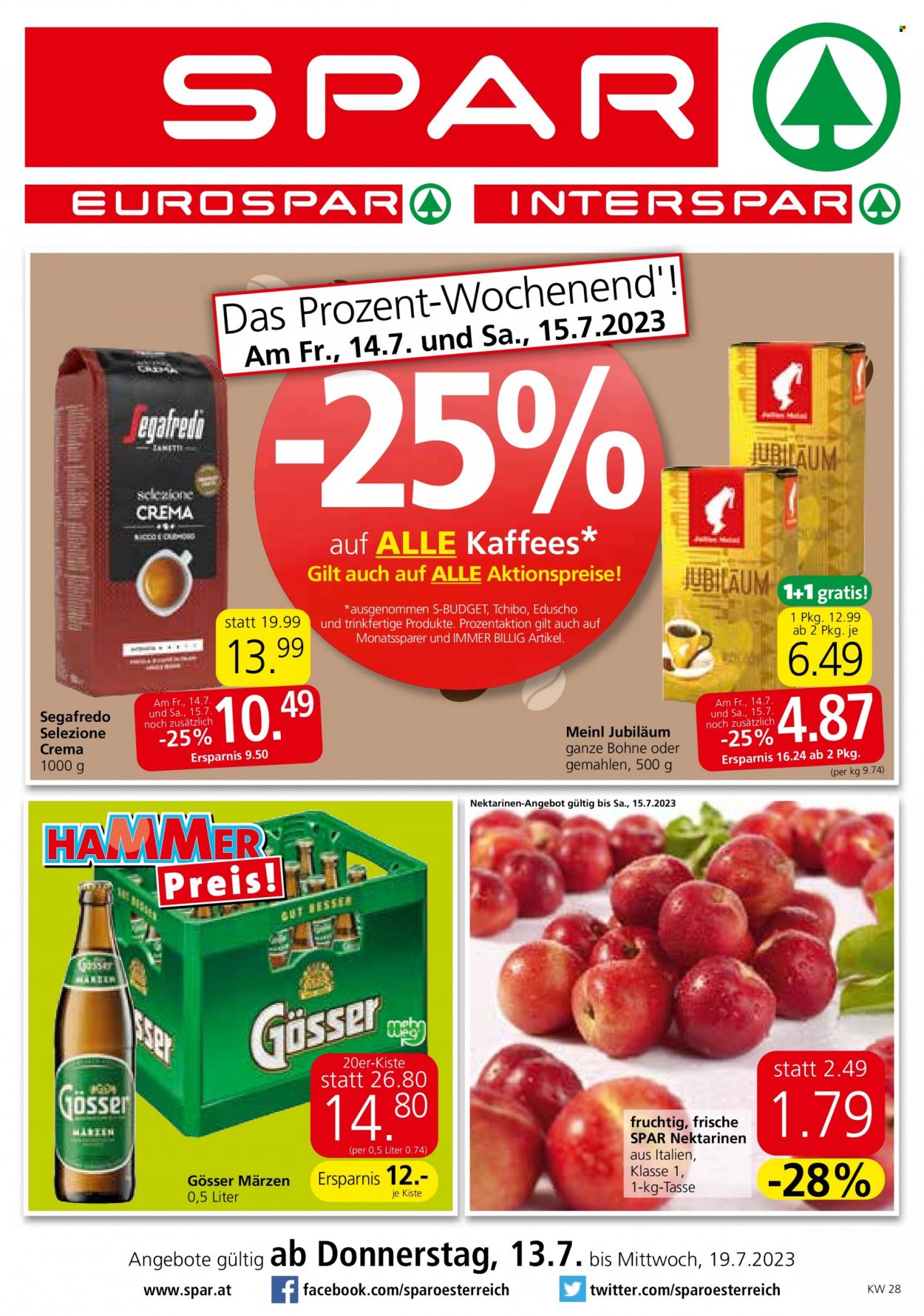 Angebote INTERSPAR - 13.7.2023 - 19.7.2023. Seite 1