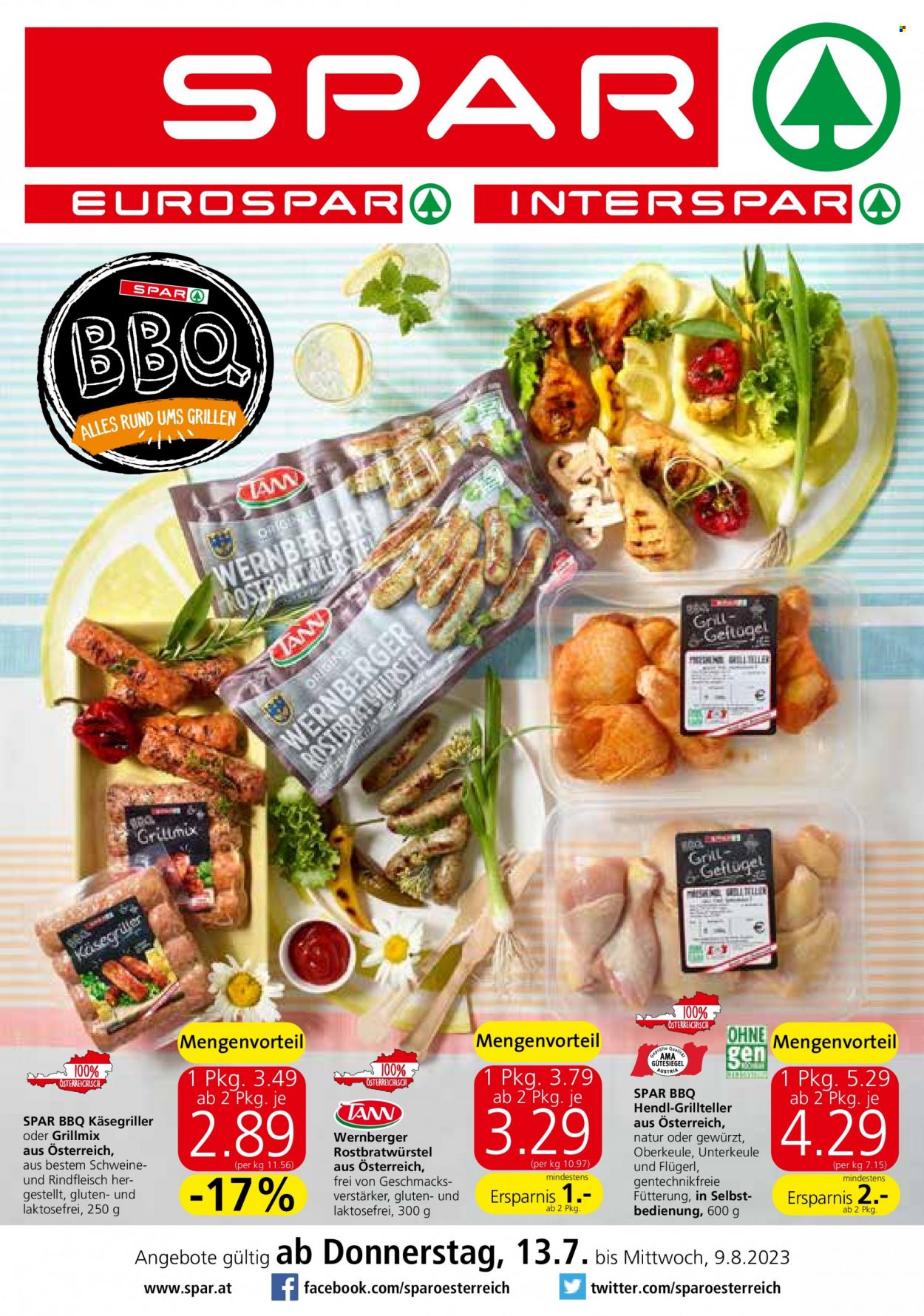 Angebote INTERSPAR - 13.7.2023 - 9.8.2023. Seite 1